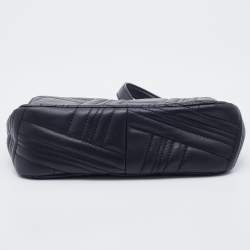 Pre Owned DKNY Black Quilted Leather Allen Flap Shoulder Bag