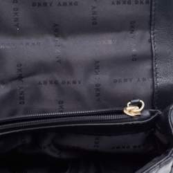 Pre Owned DKNY Black Quilted Leather Allen Flap Shoulder Bag