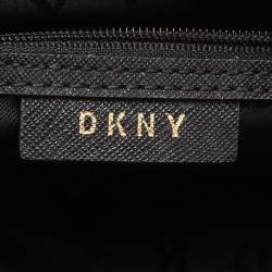 Pre Owned DKNY Tan Leather Bryant Zip Top Shoulder Bag