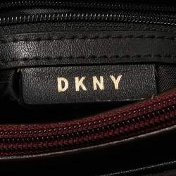 Pre Owned DKNY Burgundy Quilted Leather Flap Shoulder Bag