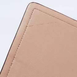 Pre Owned DKNY Beige Pinstripe Quilted Leather Gansevoort Shoulder Bag