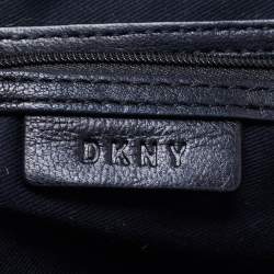 Pre Owned DKNY Beige Pinstripe Quilted Leather Gansevoort Shoulder Bag