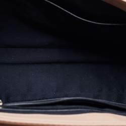 Pre Owned DKNY Beige Pinstripe Quilted Leather Gansevoort Shoulder Bag