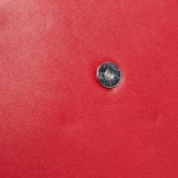 Pre Owned DKNY Red Leather Envelope Flap Shoulder Bag