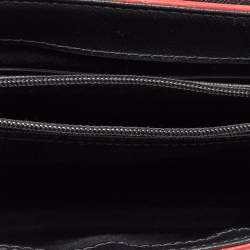 Pre Owned DKNY Red Leather Envelope Flap Shoulder Bag