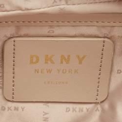 Pre Owned DKNY Orange Saffiano Leather Crossbody Bag
