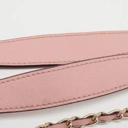 Pre Owned DKNY Light Pink Saffiano Leather Top Zip Tote