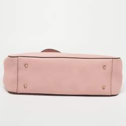 Pre Owned DKNY Light Pink Saffiano Leather Top Zip Tote