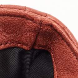 Pre Owned DKNY Brown Brique Quilted Leather Gansevoort Flap Shoulder Bag