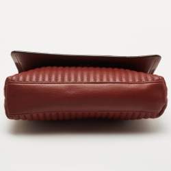 Pre Owned DKNY Brown Brique Quilted Leather Gansevoort Flap Shoulder Bag