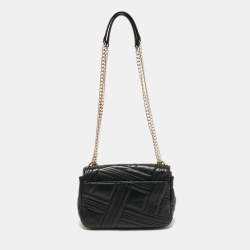 Pre Owned DKNY Black Quilted Leather Allen Shoulder Bag
