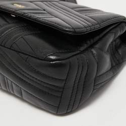 Pre Owned DKNY Black Quilted Leather Allen Shoulder Bag