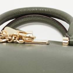 Pre Owned DKNY Fatigue Green Leather Elissa Shoulder Bag