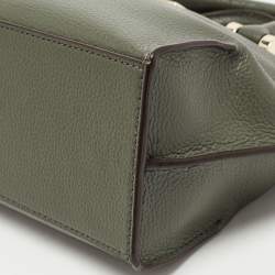 Pre Owned DKNY Fatigue Green Leather Elissa Shoulder Bag
