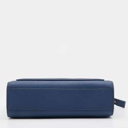 Pre Owned DKNY Blue Saffiano Leather Shoulder Bag