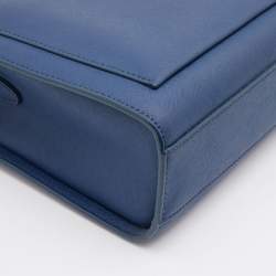 Pre Owned DKNY Blue Saffiano Leather Shoulder Bag