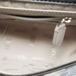 Pre Owned DKNY Blue Printed Coated Canvas and Leather Elissa Chain Shoulder Bag