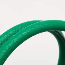 Pre Owned DKNY Green Leather Dona Karan Zip Tote