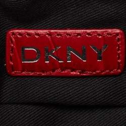 Pre Owned DKNY Red Croc Embossed Leather Shoulder Bag