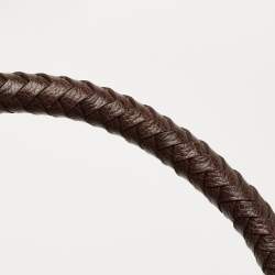 Pre Owned DKNY Gold Quilted Leather Braided Handle Tote