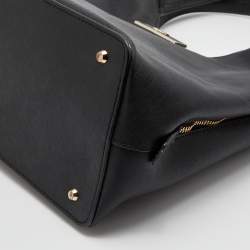 مملوكة مسبقًا DKNY Black Saffiano Leather Hobo