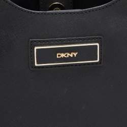 مملوكة مسبقًا DKNY Black Saffiano Leather Hobo