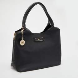 مملوكة مسبقًا DKNY Black Saffiano Leather Hobo