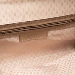 Pre Owned DKNY Beige Leather and Suede Chain Shoulder Bag