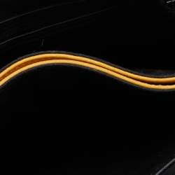 Pre Owned DKNY Mustard Leather Top Zip Crossbody Bag