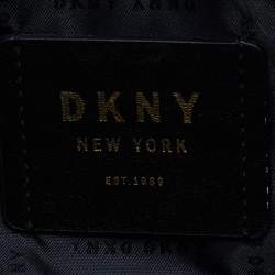 Pre Owned DKNY Black Leather Bryant Dome Pouch