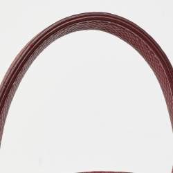 Pre Owned DKNY Red Leather Bryant Double Zip Backpack