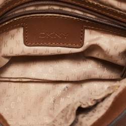 Pre Owned DKNY Brown Leather Envelope Strap Pouch