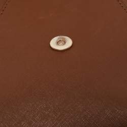 Pre Owned DKNY Brown Leather Envelope Strap Pouch