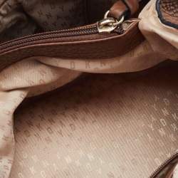 DKNY Brown Leather Top Zip Satchel
