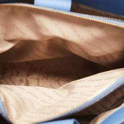 Pre Owned DKNY Blue Saffiano Leather Bryant Park Zipped Satchel
