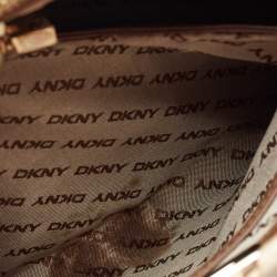 Pre Owned DKNY Beige Leather Beekman French Whipstitch Trim Tote