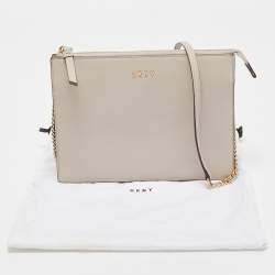 DKNY Beige Leather Crossbody Bag