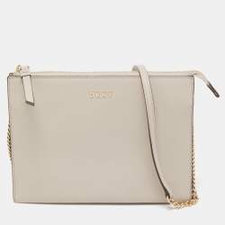 DKNY Beige Leather Crossbody Bag