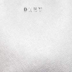 Pre Owned DKNY Silver Leather Charm Satchel