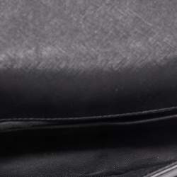 Pre Owned DKNY Black Leather Flap Chain Shoulder Bag