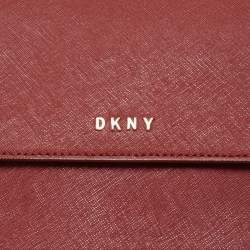 Pre Owned DKNY Red Leather Flap Chain Shoulder Bag