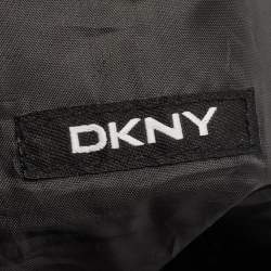 Pre Owned DKNY Black Perforated Leather Shopper Tote