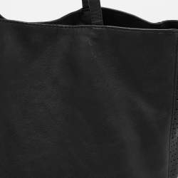 Pre Owned DKNY Black Perforated Leather Shopper Tote