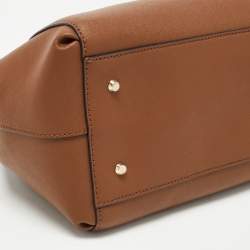 Pre Owned Dkny Brown Leather Bryant Park Satchel