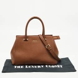 Pre Owned Dkny Brown Leather Bryant Park Satchel