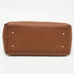 Pre Owned Dkny Brown Leather Bryant Park Satchel