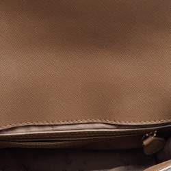 Pre Owned DKNY Beige Leather Flap Chain Shoulder Bag