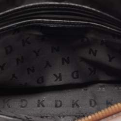 Pre Owned DKNY Brown Leather Ava Zip Crossbody Bag