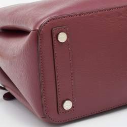 Pre Owned DKNY Red Leather Paige Dome Satchel