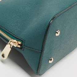 Pre Owned DKNY Dark Green Leather Dome Shoulder Bag